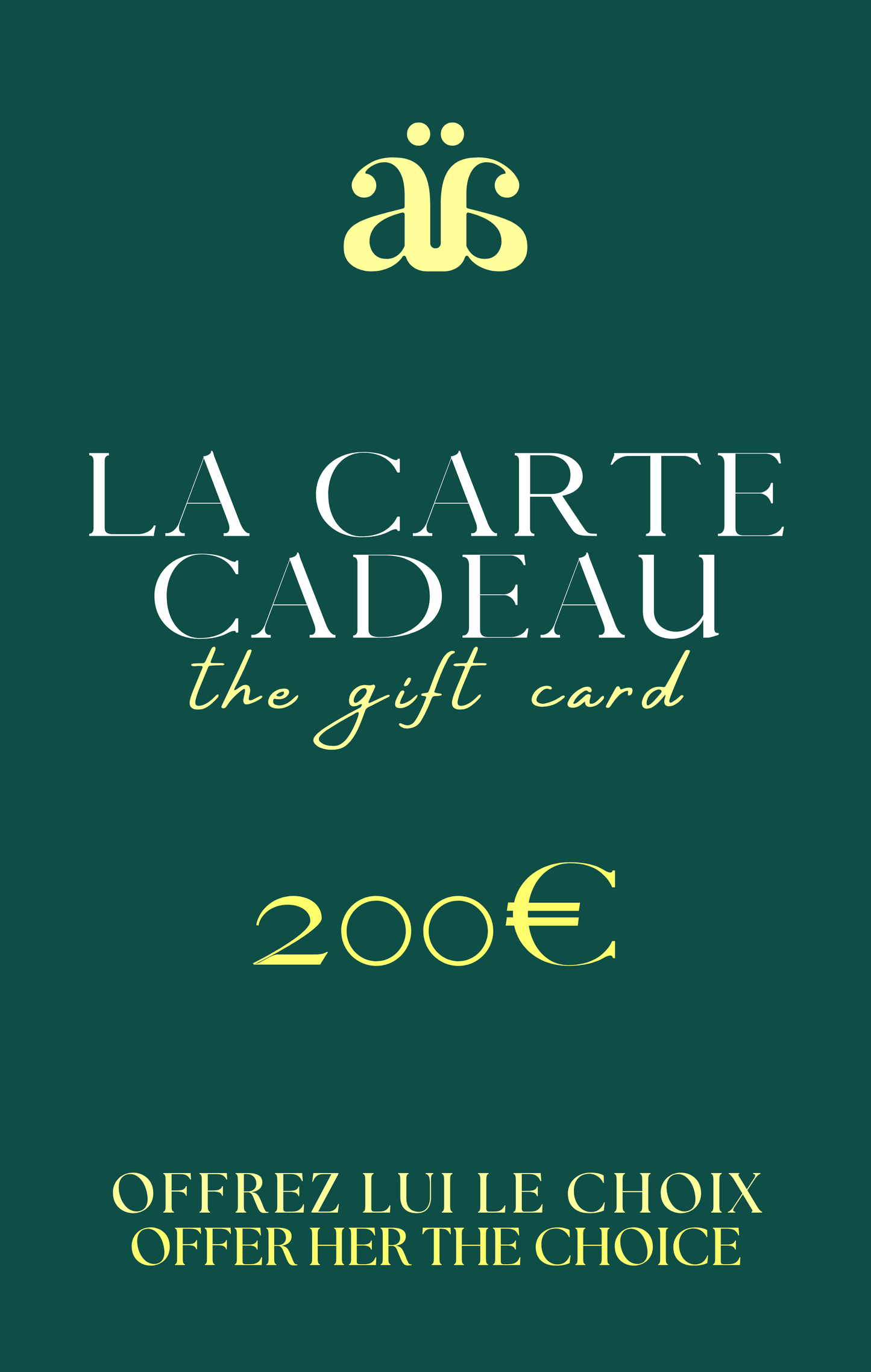 LA CARTE CADEAU
